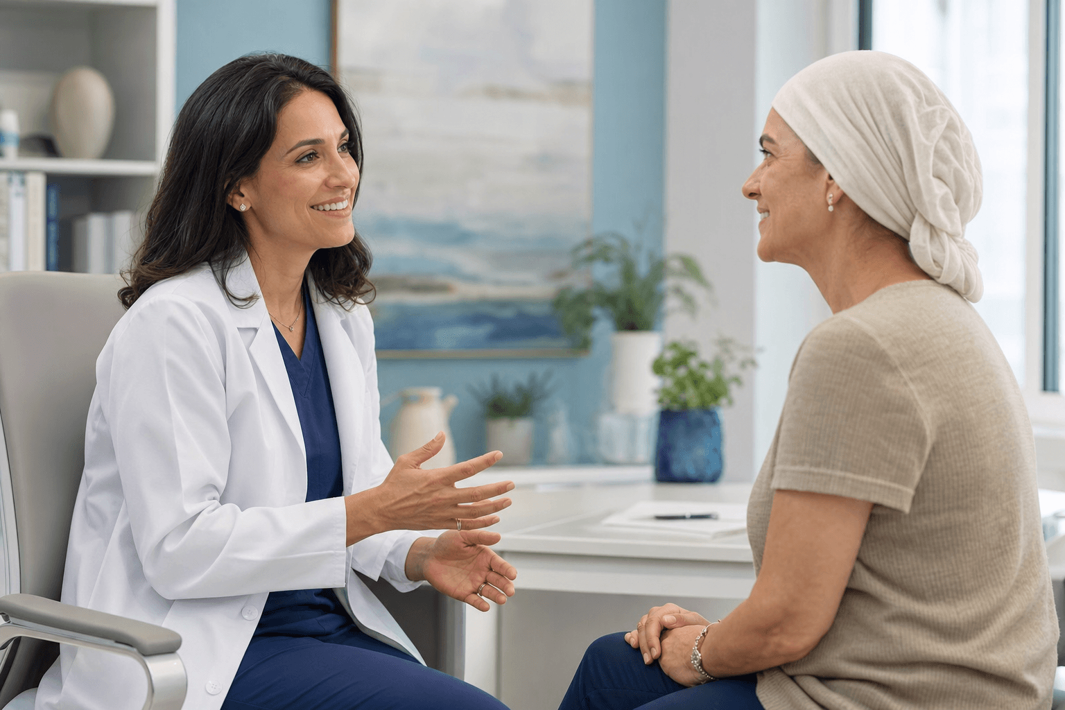 Dra. Aráuz en consulta médica